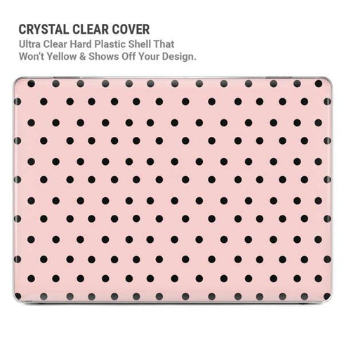 Pink and Black Polka Dots MacBook Pro 14in (2021-24) Case plus Skin